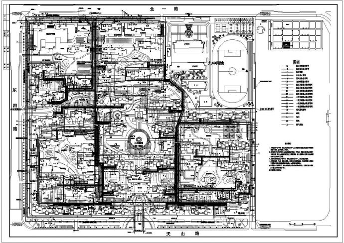 57万平米小区的电气外网施工图_图1