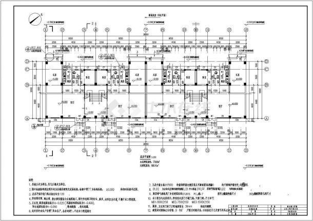 某地一梯两户6层住宅楼建筑施工图-图二