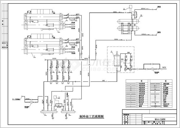 某水冷螺杆机制冷机房系统设计详图-图二
