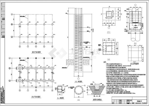 某大型经典钢结构框架主要参考节点CAD布置图-图二