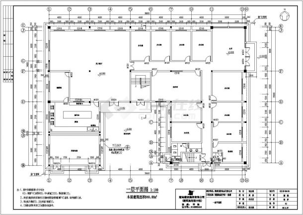 某多层厂区综合楼建筑设计CAD图-图二