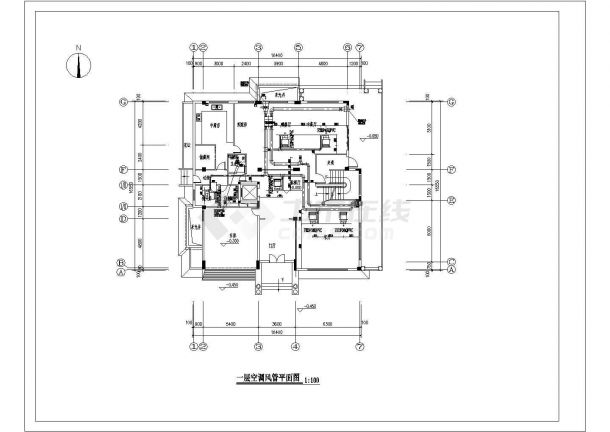 某三层别墅多联机空调系统设计施工图-图二
