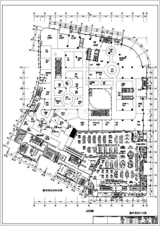 滁州某大型综合商场平面设计图-图二