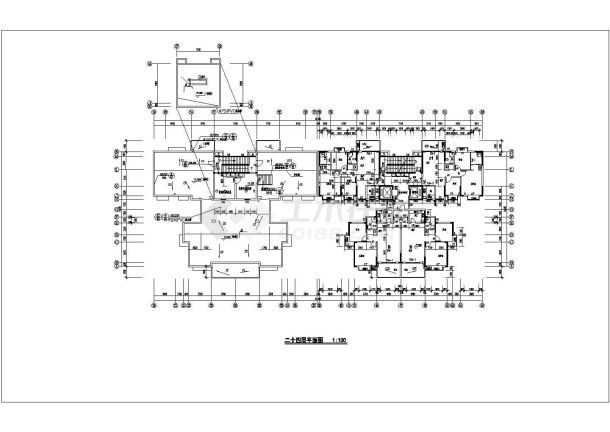 某小区高层住宅施工图（2层底商）-图二