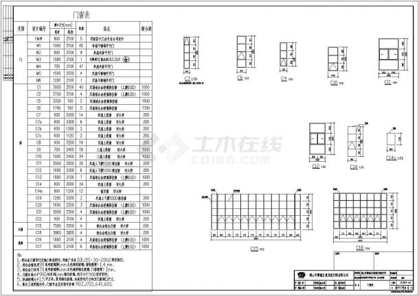 某学校的办公实验大楼建筑施工图纸-图一