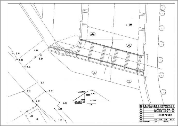 某河道泵站清污桥、拦污栅结构设计图_图1