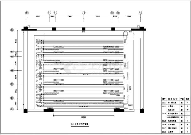 某剧场舞台机械设备建筑施工设计图纸-图一