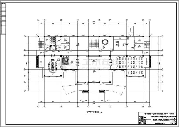 石首市4层综合楼建筑施工CAD布置图-图一