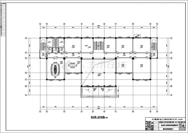 石首市4层综合楼建筑施工CAD布置图-图二