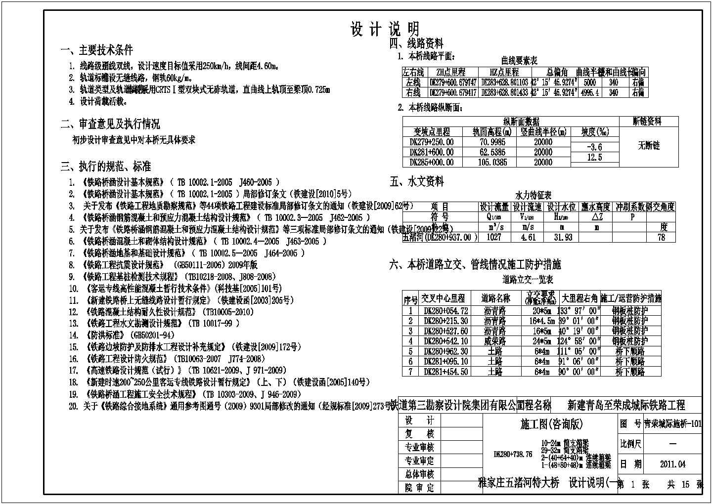 青荣城际雅家庄五渚河特大桥设计图