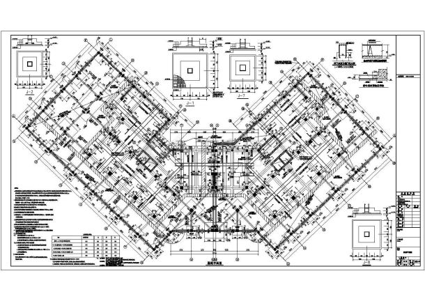 18层高烈度区框架剪力墙商住楼结构施工图（46张）-图一