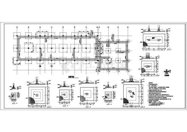 呼和浩特八度区四层框架办公楼施工图-图二