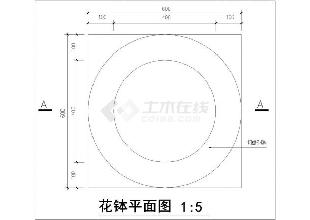 某小区花园剖面CAD参考图-图一