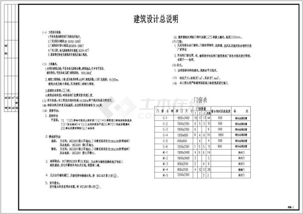 某幼儿园教学楼建筑结构设计施工图-图一