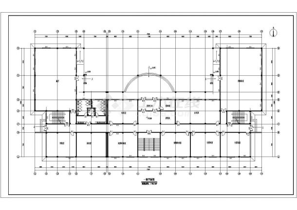 某地三层框架结构藏式综合教学楼建筑图-图二