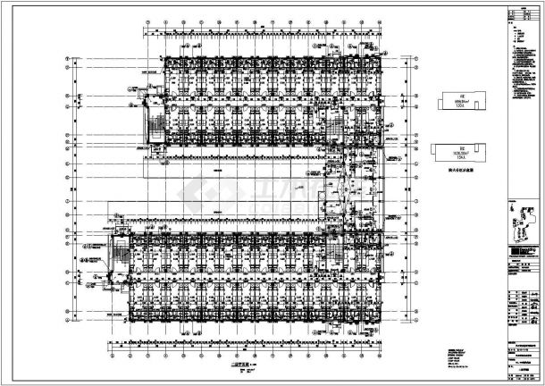 某学院宿舍建筑基础cad图-图二