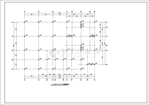 某地五层钢框架厂房结构施工图-图二