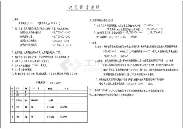 某地一层钢结构门头房建筑结构施工图-图一