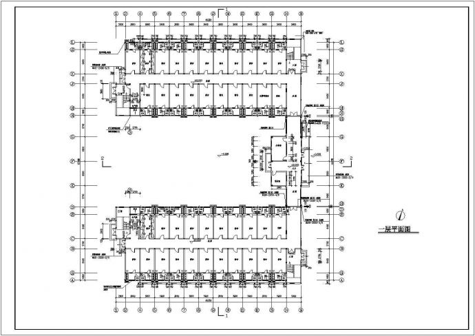 某学生宿舍楼结构CAD设计图_图1