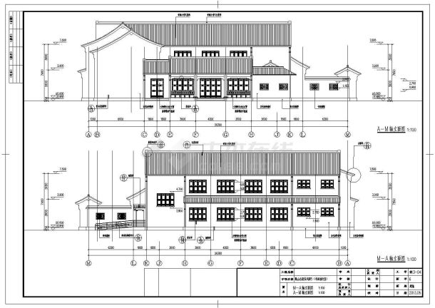 一套完整的仿古建筑施工图-图二