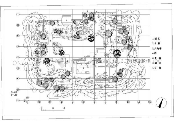 某园林景观工程设计全套平面详细图纸-图一