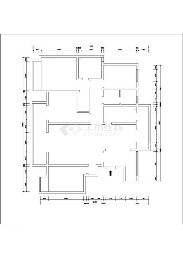 某地20层住宅楼建筑装饰装修图和效果图-图二