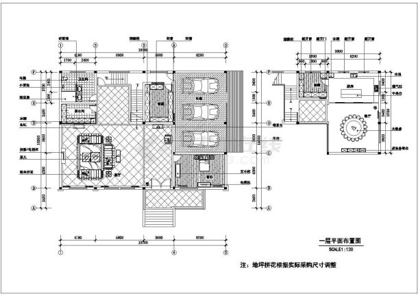 某欧式风格别墅样板间精装修施工图（含效果）-图二