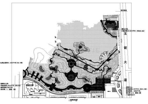 江西某县购物中心建筑平面设计方案及效果图-图一