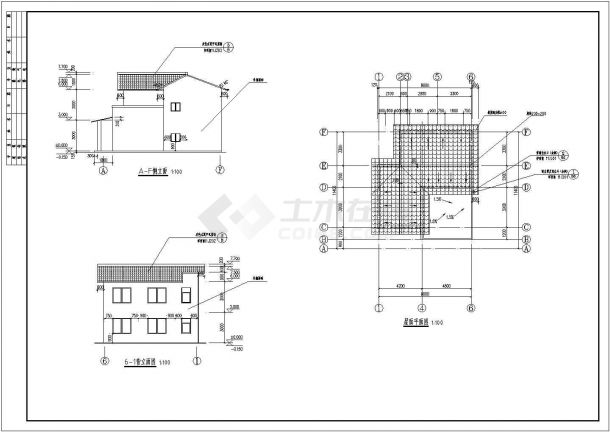 2层新农村自建带停车库住房设计图-图二