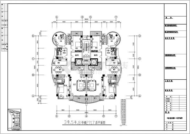 某小区19层公建框架核心筒结构全套建筑结构施工图包含计算模型和效果图-图二