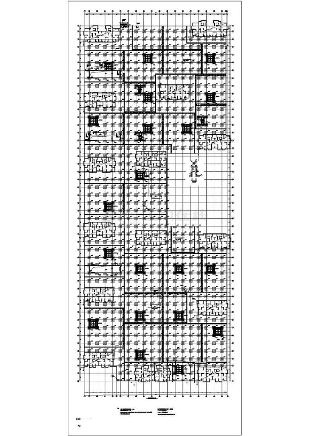 某小区住宅楼400m超长地下室多塔大底盘结构施工图-图二