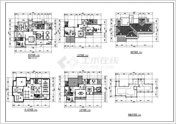 某地法式企业会所建筑施工设计图纸-图一