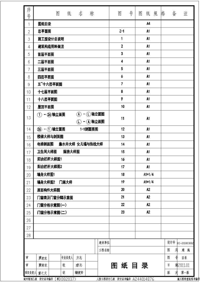 广东省阳江市18层框剪结构住宅建筑全套施工图_图1