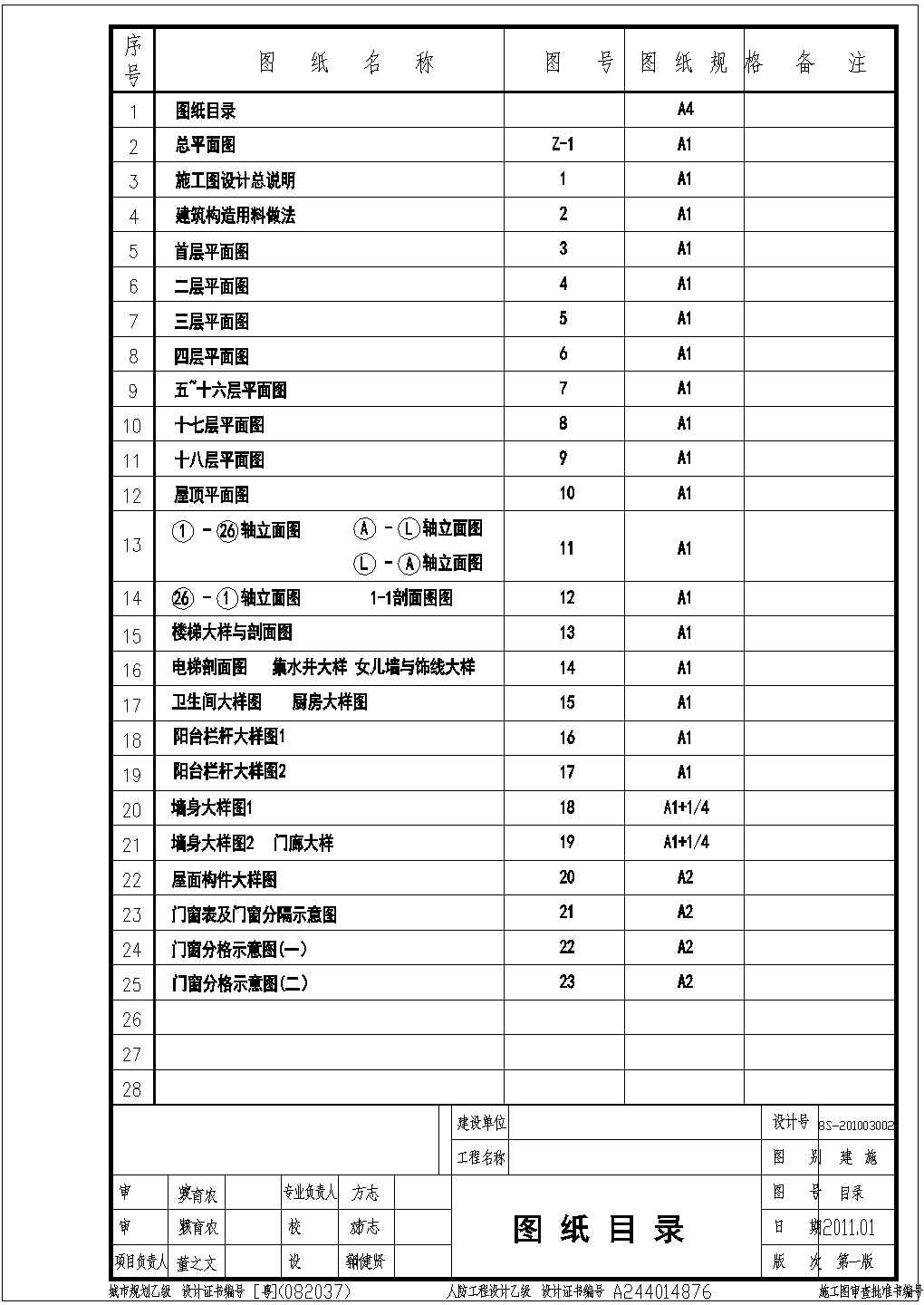 广东省阳江市18层框剪结构住宅建筑全套施工图