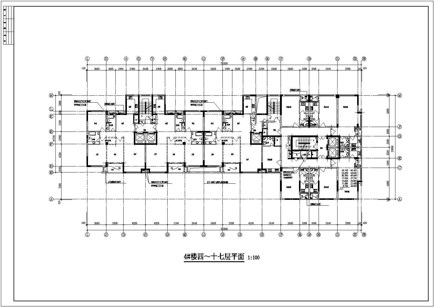 某地超高层框剪结构住宅建筑施工图（24层）