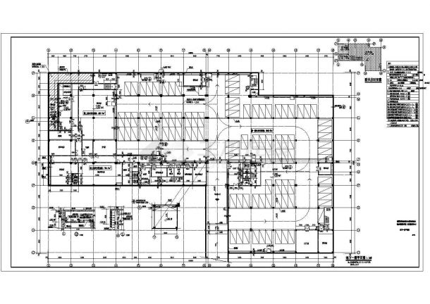 江西某7层钢筋混凝土结构展示馆建筑施工图（含效果图）-图一