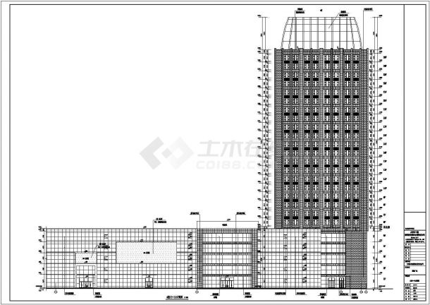 大同市大型高层商业建筑施工图（26层）-图一