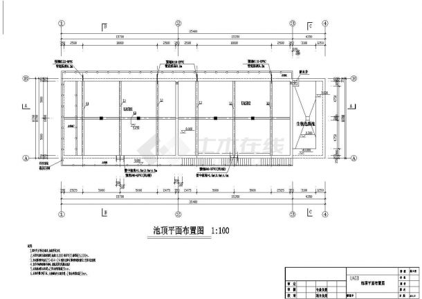 某食品厂废水处理工艺流程施工图纸-图二