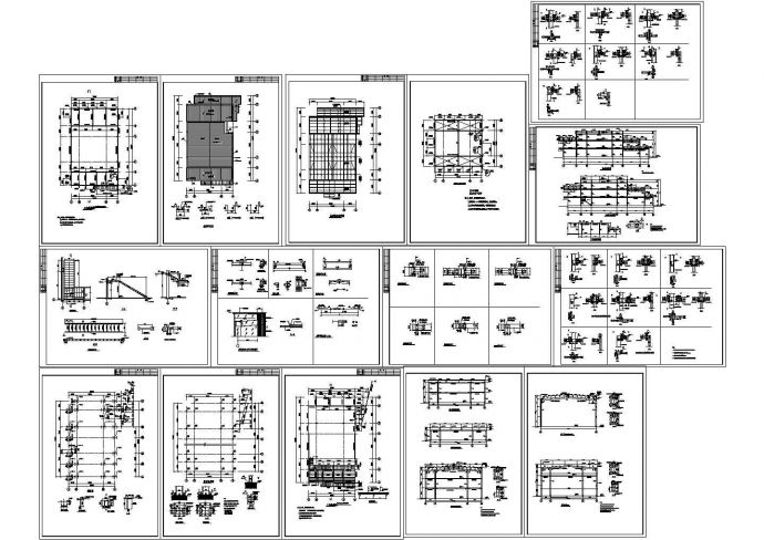凤凰城售楼中心全套钢结构结构图_图1