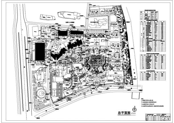 杭州广夏绿洲花园三期工程扩初阶段总平面图-图一