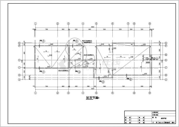 苏州某地2层水闸附建架梁办公楼建筑施工图-图二