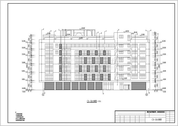 某地六层框架结构酒店和商场建筑施工图-图二