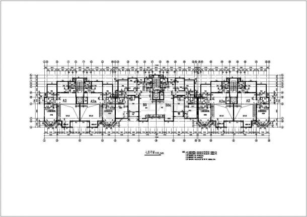 许昌地下一层地上11层短肢剪力墙结构住宅楼施工图-图二