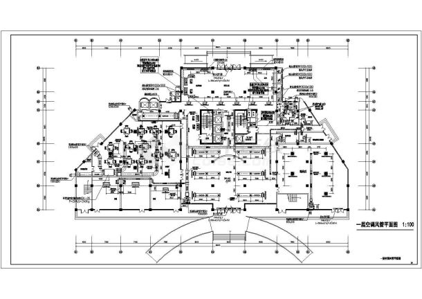 某酒店通风防排烟空调设计全套施工图-图一