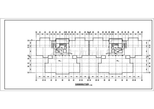 某地24层商住楼给排水设计施工图(四层底商）-图一
