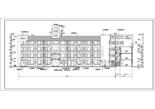 某城镇小学4层教学楼全套建筑施工图纸-图一