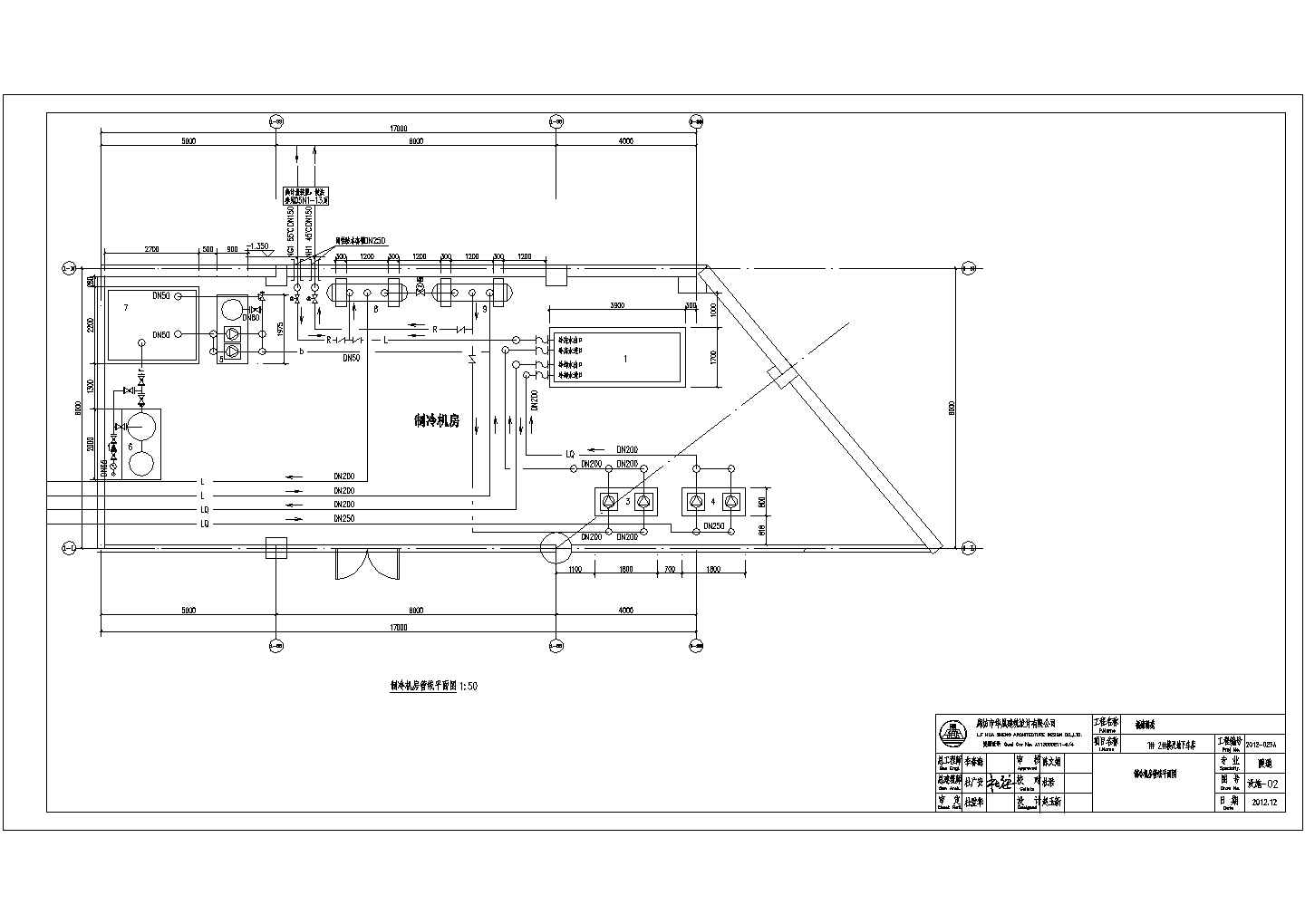 水冷螺杆机空调+集中供热地下车库和商业门店暖通设计图