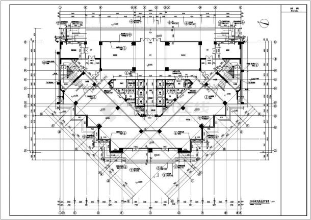 四川省某27层框架结构科研楼建筑施工图-图二