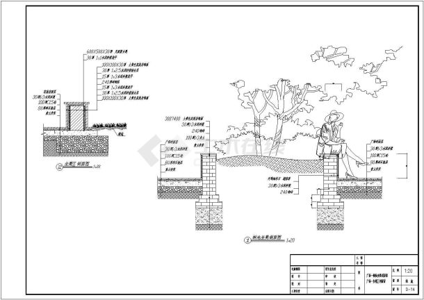 高陵县迎宾大道广场绿化施工图（含植物及园建）-图一
