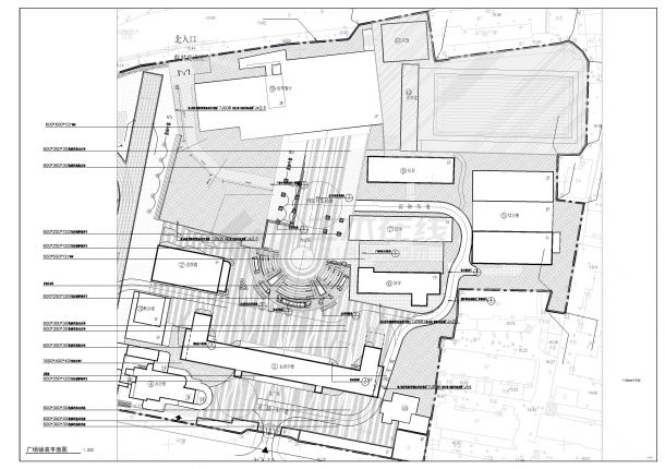 私立高中校区1.5万平方景观园建、绿化施工图-图二